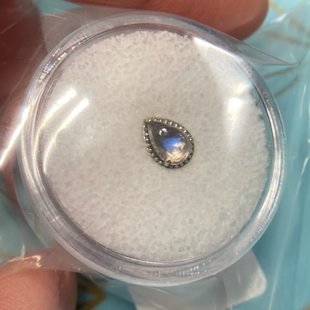 Zadamer Rainbow Moonstone Beaded Pear